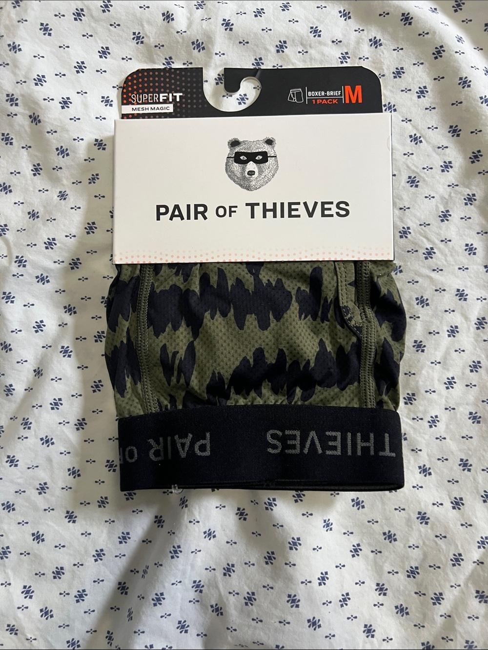 Pair of Thieves Men’s Olive Camo Boxer Briefs - M